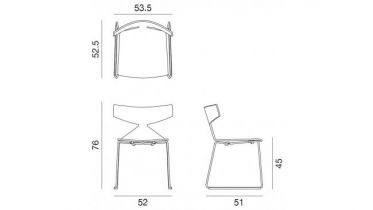 Arper - Saya - art 3707 - stoel2