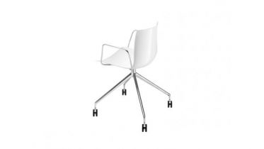 Arper CATIFA 46 stoel met wielen 03692