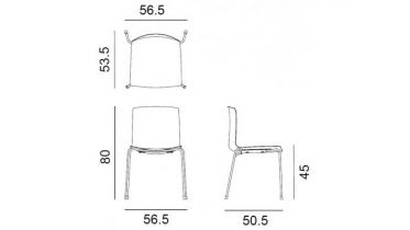 Arper | Catifa 46 stoel houten zit | 03512
