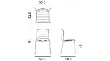 Arper | Catifa 46 stoel rondom bekleed | 02532
