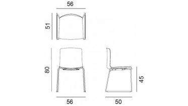 Arper | Catifa 46 sled & front upholstery | 0468 chair2
