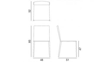 Arper | Norma stoel stapelbaar | 1709 rughoogte 85cm2