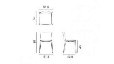 Arper | Catifa 46 wooden legs & front upholstery | 0358 chair2