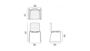 chair Pure C | Arper-Catifa 46 leather | art 02802