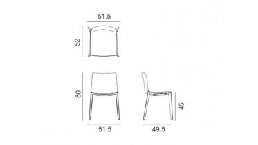 Arper | CATIFA 46 stoel met houten poten & kunststof zit | 03552