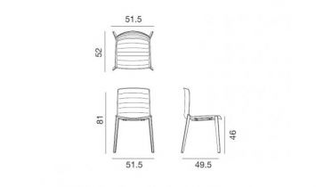 Arper | Catifa 46 houten poten & banden gestikt | 0356 stoel2