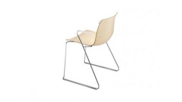 Arper | Catifa 46 slede & houten zit - armleuningen | 0387 stoel
