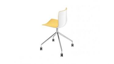Arper CATIFA 46 stoel met wielen 0372